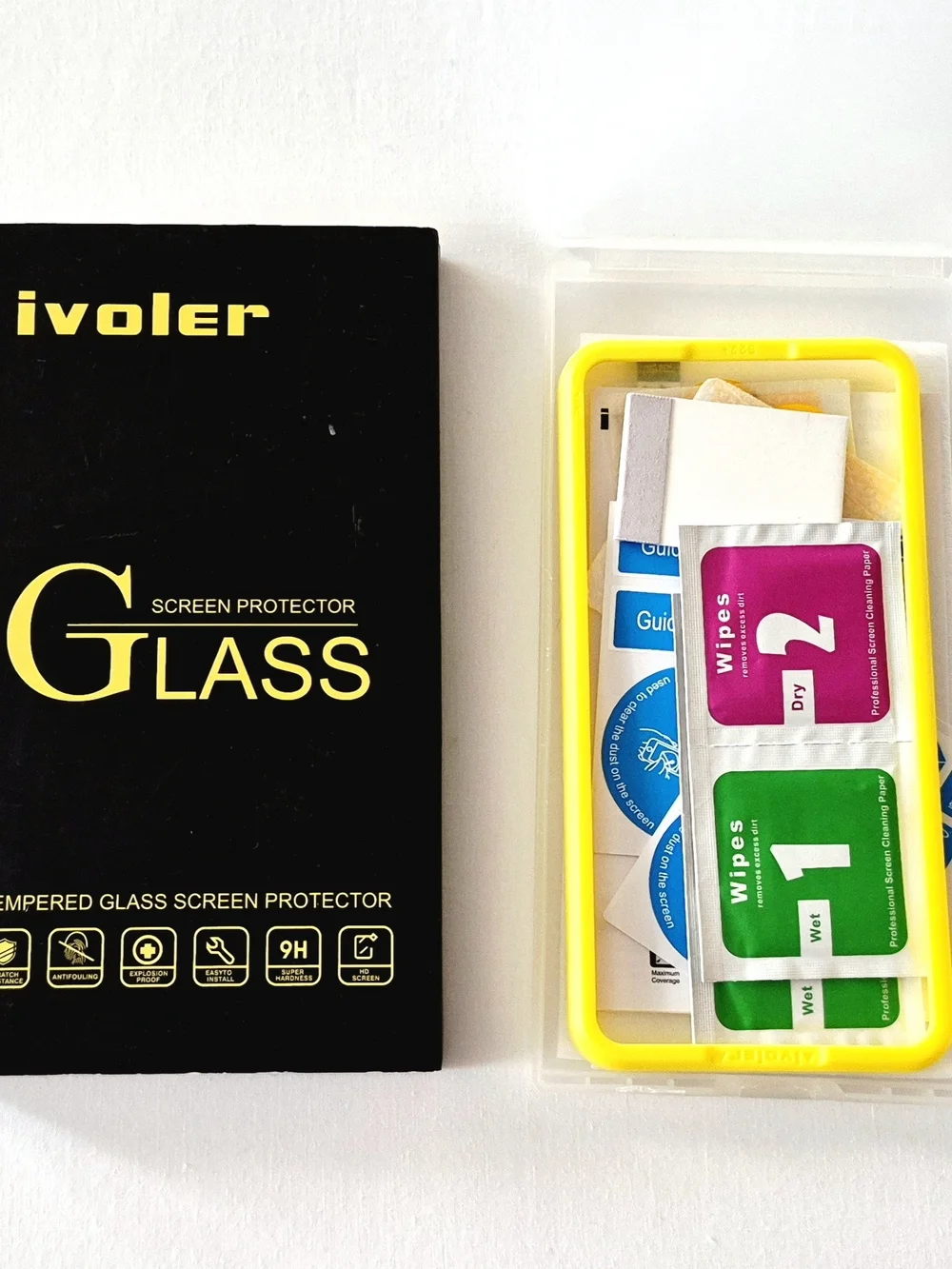ivoler Tempered Glass Screen Protector Kits X2